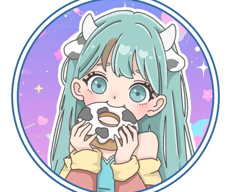 モグモグイラスト作成します ドーナツもぐもぐキャラクター作成します イメージ2