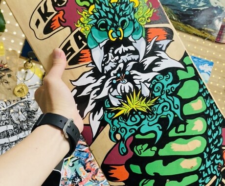 あなた好みのオリジナルスケボーを手書き制作します あなたが本当に気に入る世界に一つのアイテムを イメージ2