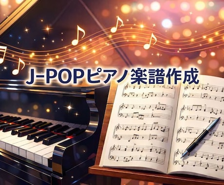 J-POPのピアノアレンジ、楽譜作ります ソロピアノ | 伴奏 | バンドのピアノパート | 耳コピ イメージ1