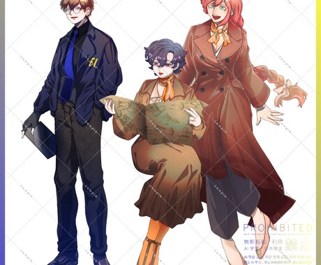 立ち絵-アニメ塗り-制作します バストアップ・膝上・全身まで！ イメージ2