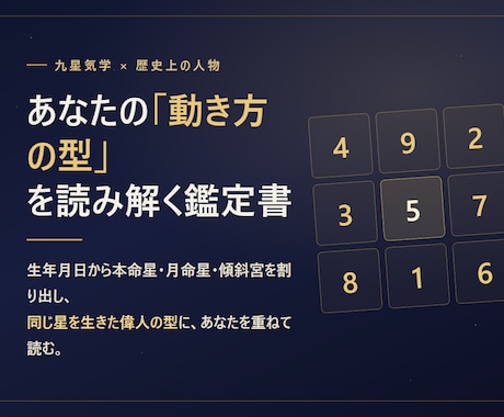九星気学で2026年の運気と動き方の型を読みます 同じ星を生きた偉人に重ねて読むPDF鑑定書 イメージ2