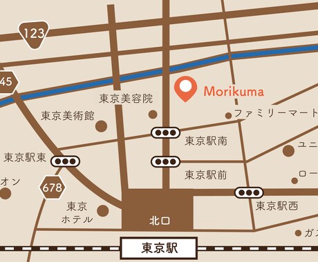 地図作成します 掲載物に合わせた地図のデザインお任せください！ イメージ2