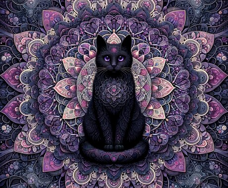 新年の総合運を黒猫マンダラで占います あなたの黒猫マンダラに一年の運勢を読み取ります イメージ1