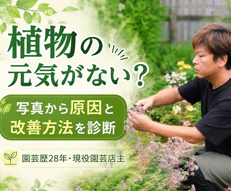 植物の写真から不調の原因と育て方を診断します 現役園芸店主が環境に合う改善方法を提案します イメージ1