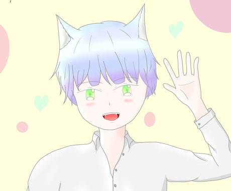 かわいい女の子、男の子のアイコンを描きます イメージ1