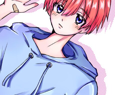 SNSなどで使えるかわいいアイコン描きます 私の絵柄のかわいらしさが溢れる胸上正面イラストを描きます イメージ2