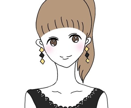 ゆるふわ女の子のSNSアイコン描きます 親しみやすい、ゆるっと可愛いタッチで描きます イメージ1
