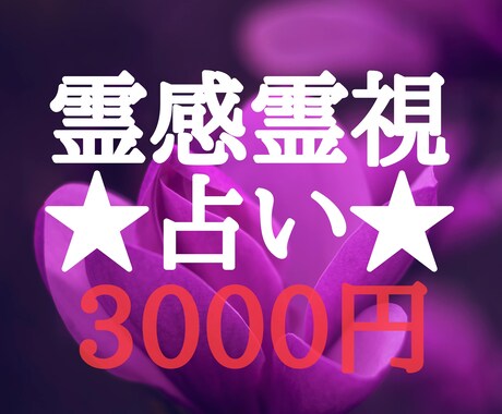 霊感霊視・未来透視占い★3000円★詳しく占います ★質問1個★〜3000文字まで★人生・結婚・恋愛・仕事・悩み イメージ1