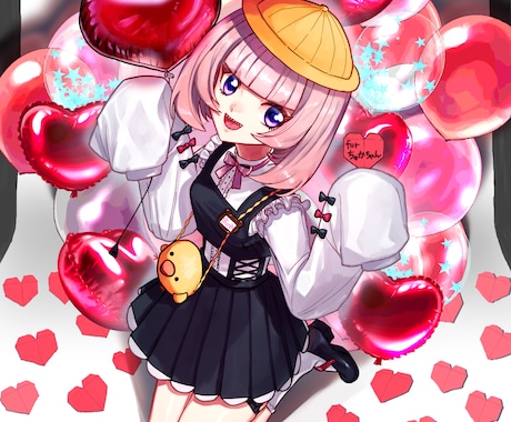 輝くような美しい一枚絵を描きます キラキラとした絵柄の一枚絵を描きます。 イメージ1