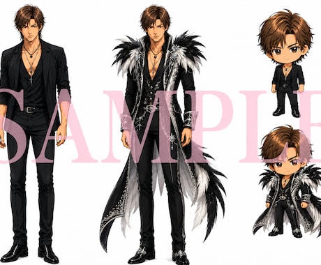 限定１名様★男性キャラ立ち絵の販売いたします 商用利用可、著作権譲渡料コミコミ価格です！ イメージ1