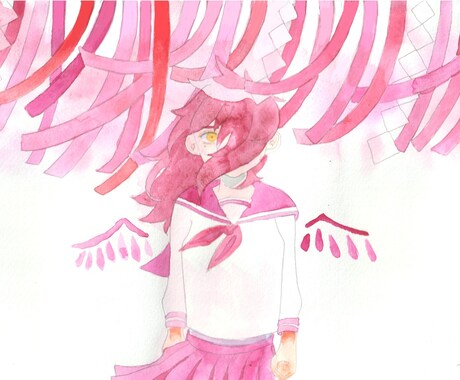 淡い色彩でイラストを描きます 滲みを生かしたイラストを描きます イメージ1