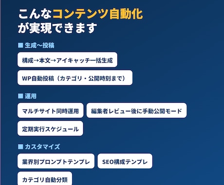 記事量産・WordPress自動投稿を構築します 記事制作のコストと手間を、仕組みで減らします イメージ2
