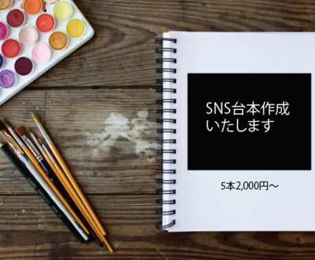 5本2,000円～　SNS台本作成致します YouTube・Instagram・Tiktok対応可能です イメージ1