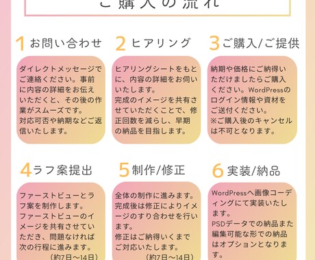 Wordpressで心に刺さるLPを制作します 想いに寄り添う丁寧なヒアリング｜集客につながるLP設計 イメージ2