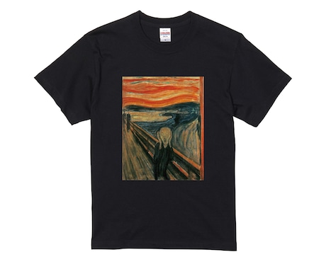 プリントTシャツカラーお選びできます 【ムンクの叫び】の油彩画プリントTシャツです！ イメージ1