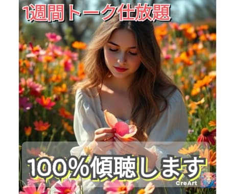 1週間100％傾聴します トークルームでやりとり仕放題♪ イメージ1