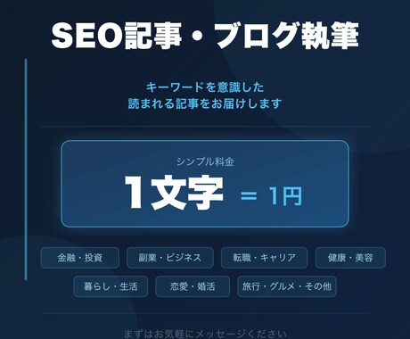 キーワードを意識したSEO記事を執筆します 1文字1円・期間限定！丁寧にSEO記事を作成します イメージ1