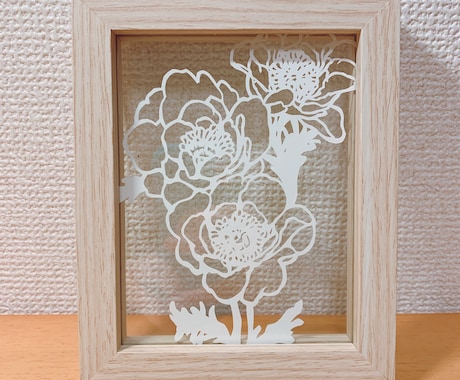 お好きな花を切り絵にします お部屋のインテリアにいかがですか(*´∀｀) イメージ1