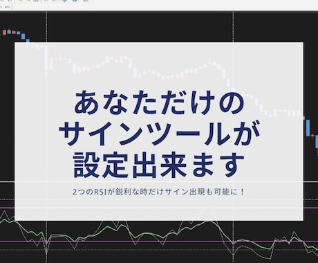 独自の超シンプルなエントリーポイントを設定出来ます 2つのRSIでルールが明確に！ イメージ1
