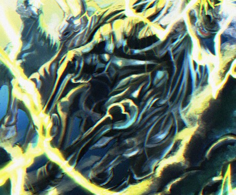 ゲームの背景、モンスターを描きます かっこいいモンスターとエフェクト、背景込みで提供します。 イメージ1
