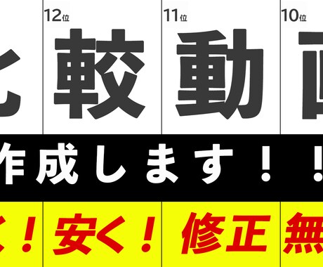 動画サイトの比較動画作成致します トレンド動画投稿してみませんか？ イメージ1