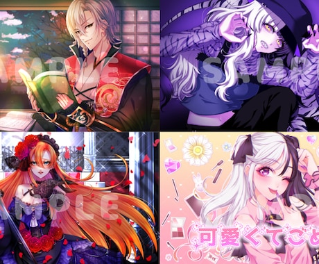 サムネイル･歌みた･配信等のイラスト制作致します あなたの世界を表現するお手伝いをさせてください(๑•᎑•๑) イメージ2