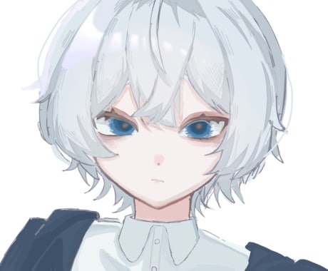 少し癖のある表情や儚い雰囲気のイラスト描きます 男の子・女の子の個性的な表情、儚げなイラストが得意です！ イメージ1