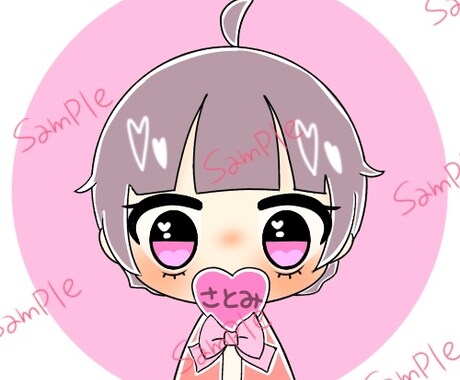 デフォルメ】推しのペンラ持ったミニキャラ描きます 推し専用のイラストが欲しい方に◌ ͙❁˚ イメージ2