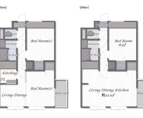 Before⇒Afterの伝わる間取り図作成します ご依頼新規開拓✻先着3名様に無料で内観パース一枚プレゼント✻ イメージ2