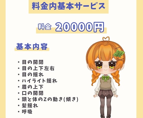 ミニキャラVTuber用モデル制作します もちもち可愛いLive2Dをイラスト〜モデリングまで！ イメージ2