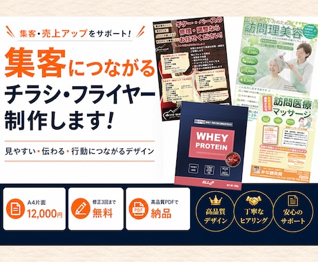 チラシ作成 伝わるチラシ・フライヤー作成します 集客アップ！高品質PDF納品 チラシ・フライヤー制作 イメージ1