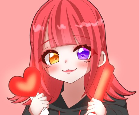 推し活している女の子を制作します SNS用イラスト・アイコン作成 イメージ2