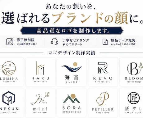 あなたの想いを、選ばれるブランドの顔に制作します イメージ1