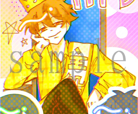 かっこよくてエモい1枚絵を描きます 誰かの記念日や自分の記念日でもいいです！プレゼントにも最適！ イメージ2