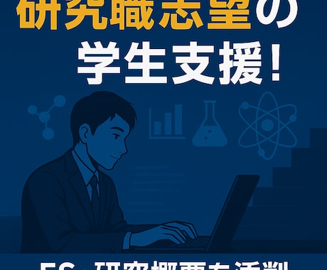 27・26卒】理系学生ES・研究概要を添削します 旧帝博士卒・メーカー研究員が就活をサポート！ イメージ1