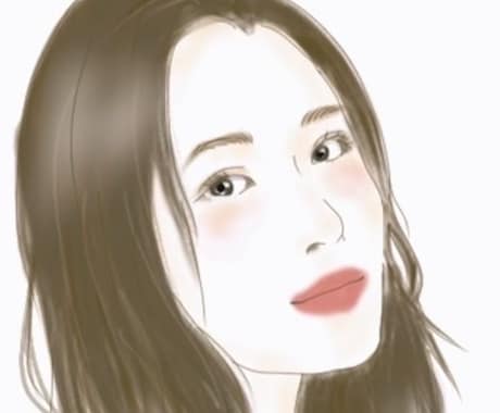 あなたのお写真をちょっとお洒落な似顔絵にします シンプルでお洒落な似顔絵に仕上げます イメージ1