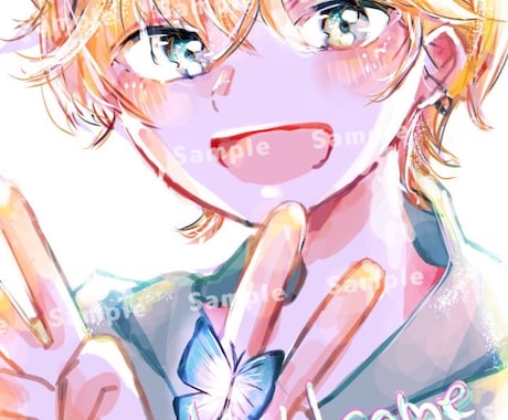 おめめがきゅるきゅるな女の子のイラスト描きます ふわふわな絵柄で色使いの魅力的なイラストです♡ イメージ2
