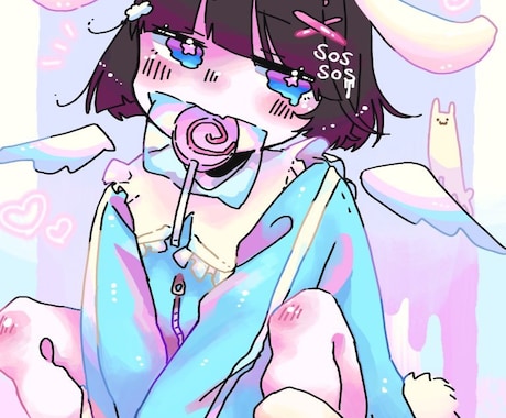 ヤミかわ❤︎ﾄﾞｸﾄﾞｸﾄﾞﾛﾄﾞﾛ病み絵描きます 流行りの病みポップ絵ならお任せを❤︎注目を集める絵ならこちら イメージ2