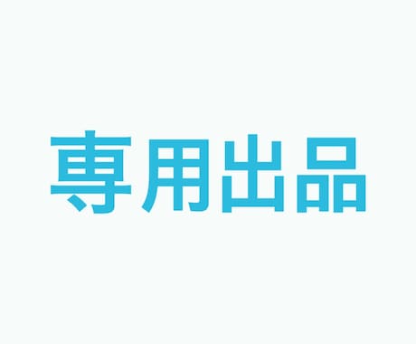 専用出品になります こちらは特定の方の専用出品になります