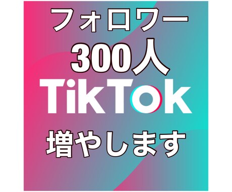 TikTokフォロワー増やします 海外フォロワー300人増やします イメージ1