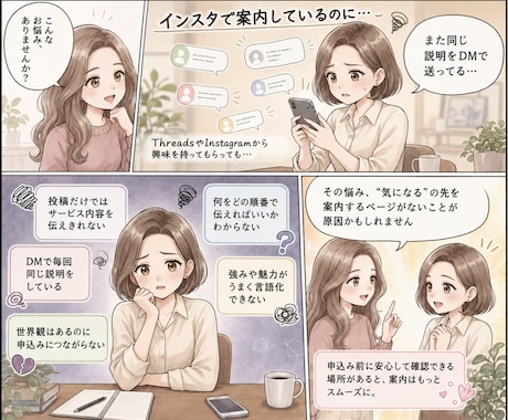 インスタから申込みへ繋ぐLPを制作いたします 見た目だけでなく伝わる順番まで整えるあなた専用の案内ページに イメージ2