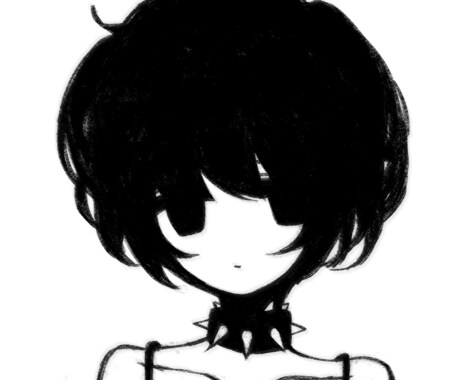 シンプル暗めアイコン描きます 白黒でシンプル、少し暗めなイラストが好きなあなたへ イメージ2