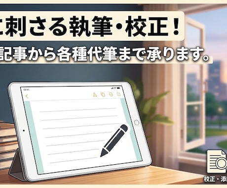 執筆・校正！note記事から各種代筆まで承ります エッセイ、コラム、台本作成。あなたの「言葉」を整えます。 イメージ1