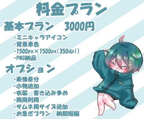 SNSアイコン用ミニキャラ描きます 可愛いデフォルメ・SNSアイコン・VTuber・TRPG イメージ2