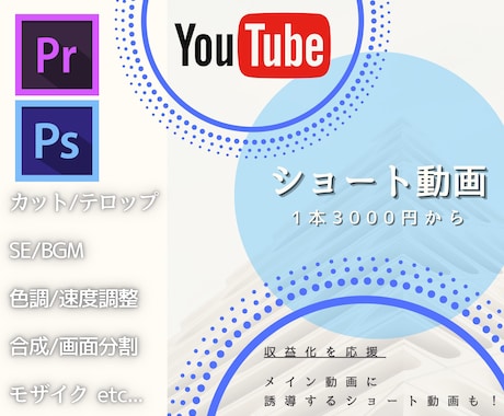 YouTubeのショート動画作ります 長尺動画に誘導する短尺動画を作りませんか？ イメージ1