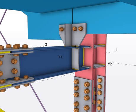 鉄骨製作図作図サービスを提供致します FAB,鉄骨製作工場の業務負荷軽減・人手不足対策に最適です。 イメージ2