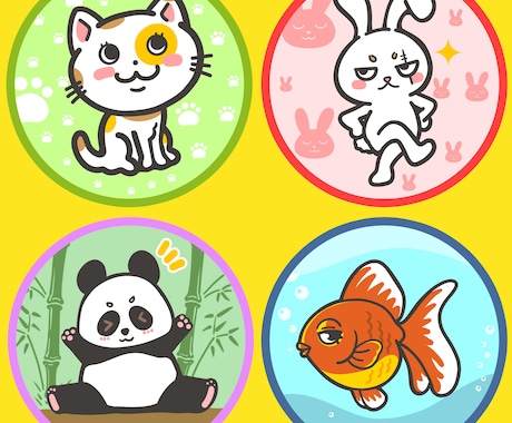 かわいい、ポップ、デフォルメ、動物イラスト描きます ペットや好きな動物をイラスト化しませんか？？ イメージ2