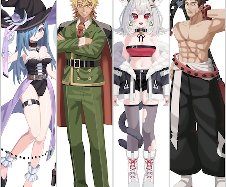 TRPG、IRIAM等で使える立ち絵を制作します 人外もOK、お気軽にご相談ください イメージ2