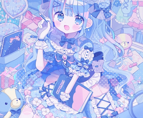 ふわふわかわいいキャラクターイラストを描きます キャラデザ・VTuber・動画用イラスト・デフォルメなど イメージ2