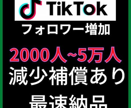 2000人TikTokフォロワー増加します TikTokフォロワー宣伝します！フォロワー増加確実！ イメージ2